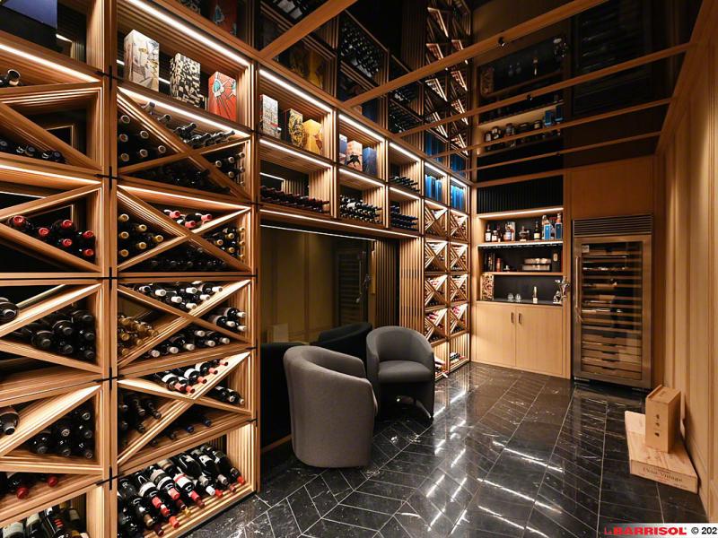 Plafond Barrisol - cave à vins